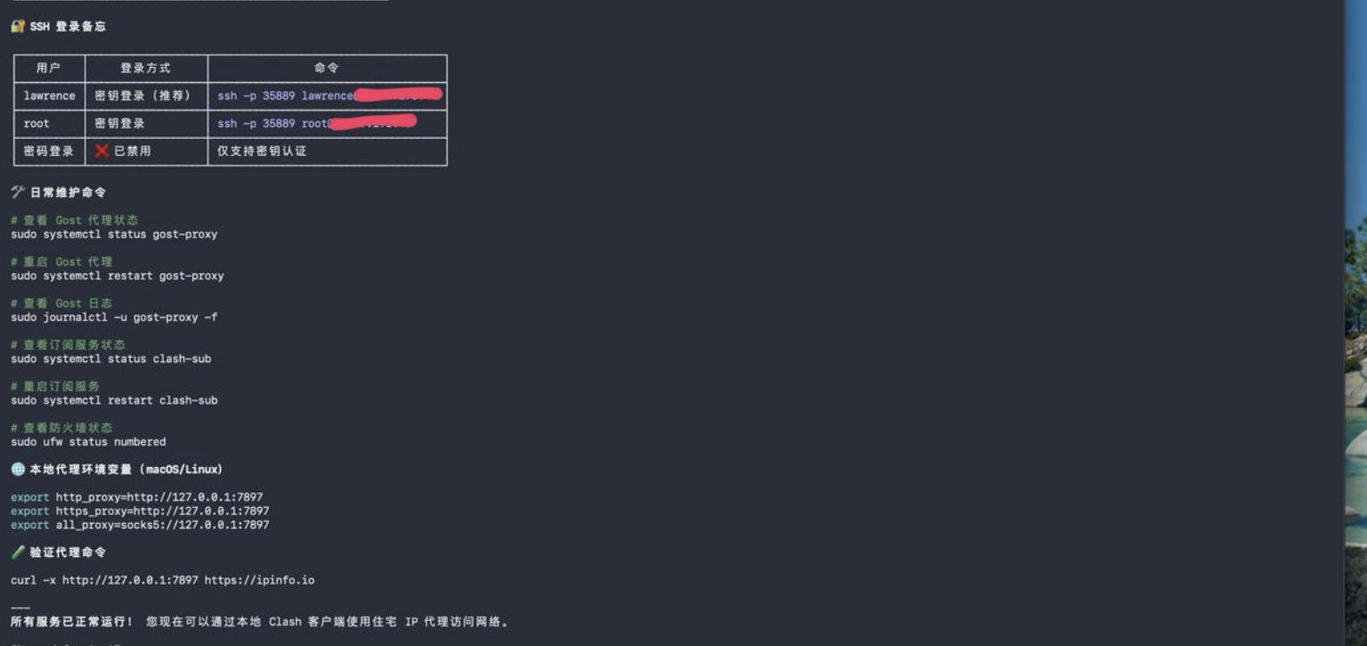 执行结束后打印汇总信息,完整复制保存